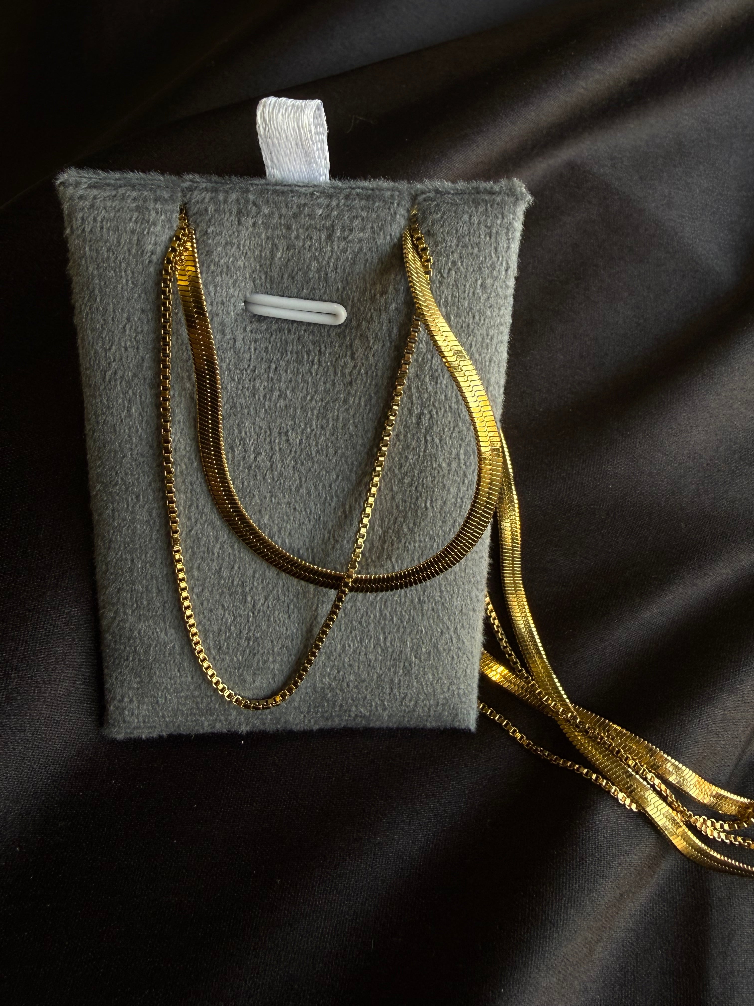 Golden Duo Layered Chain Necklace