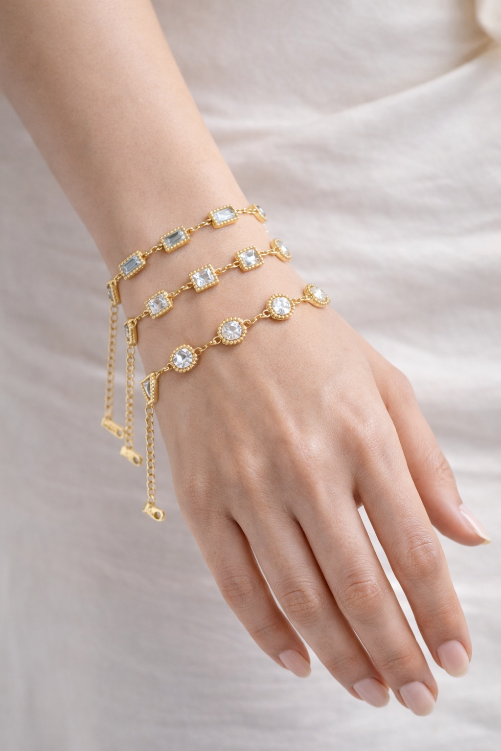 Baguette Stone Gold Bracelet