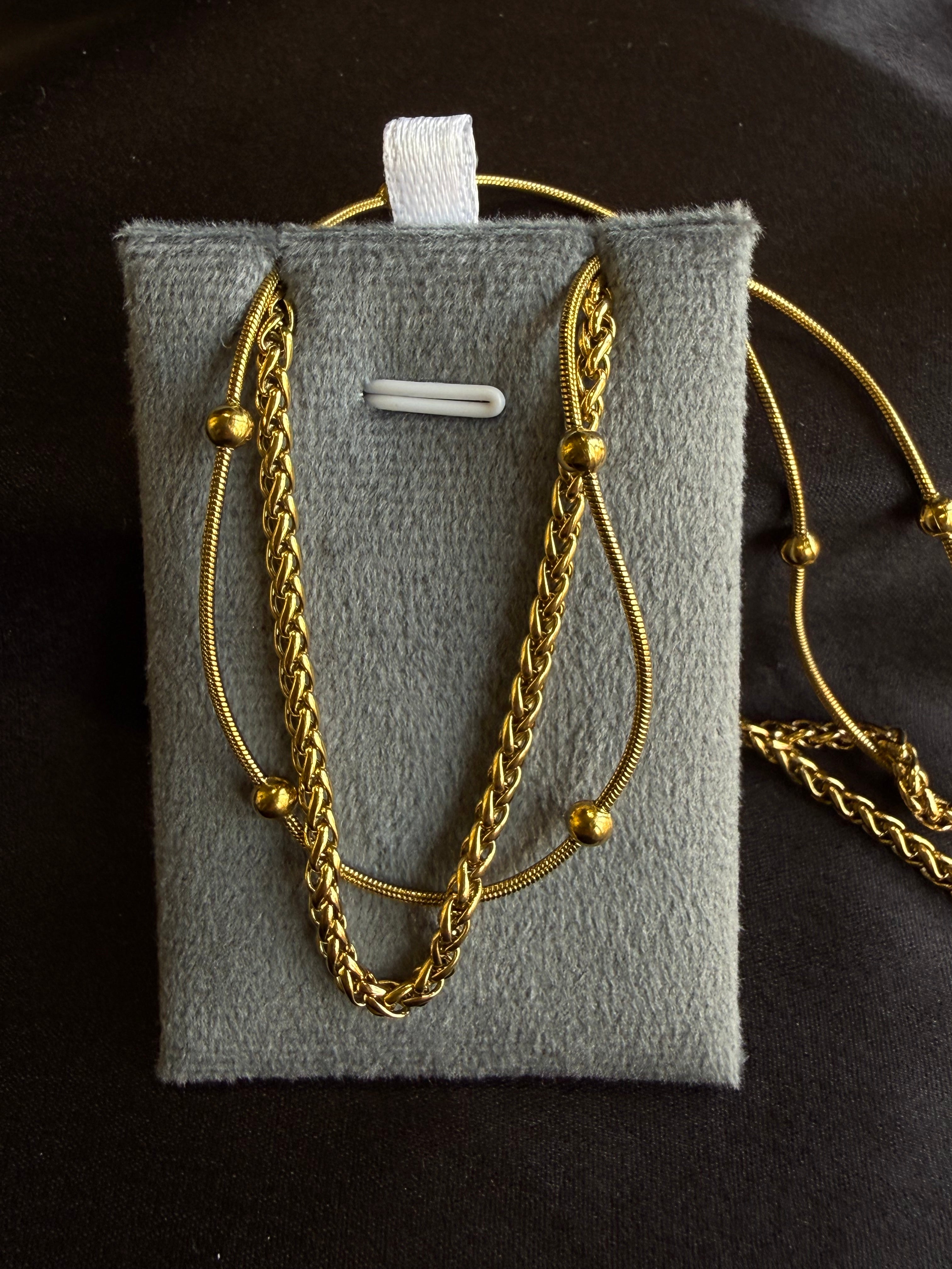 Golden Duo Layered Chain Necklace