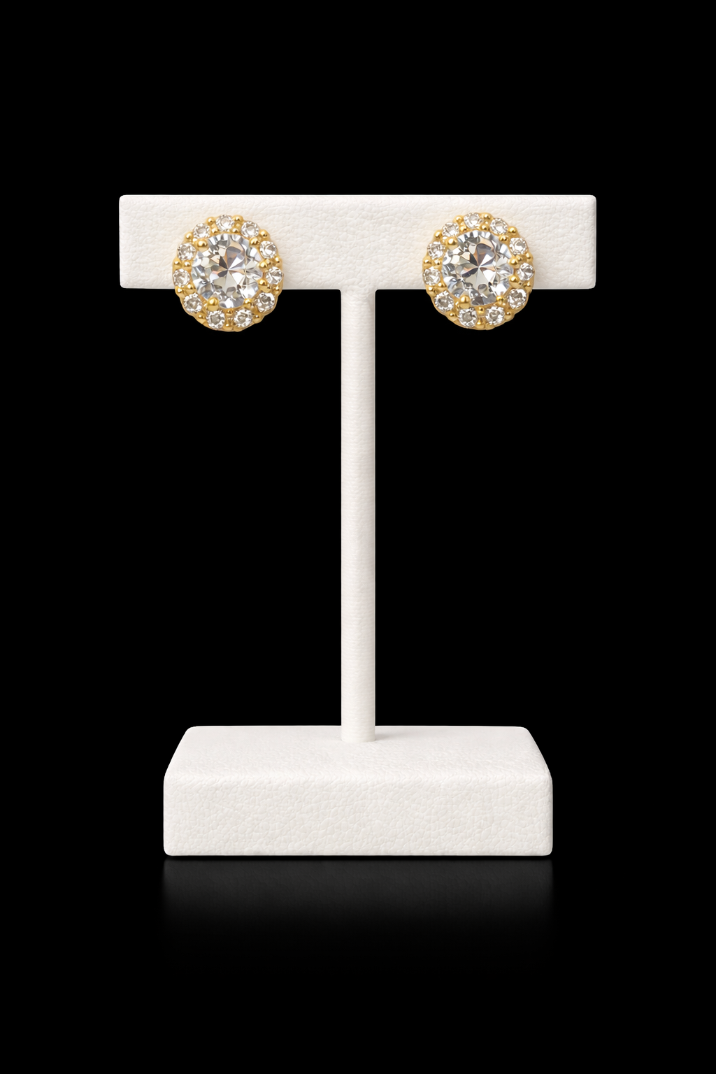 Golden Halo Sparkle Studs