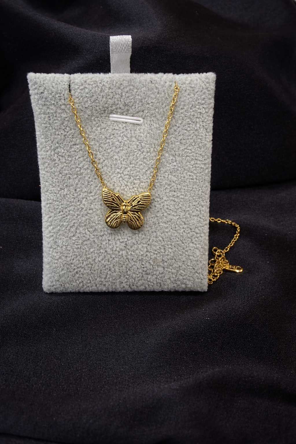 Golden Butterfly Charm Necklace