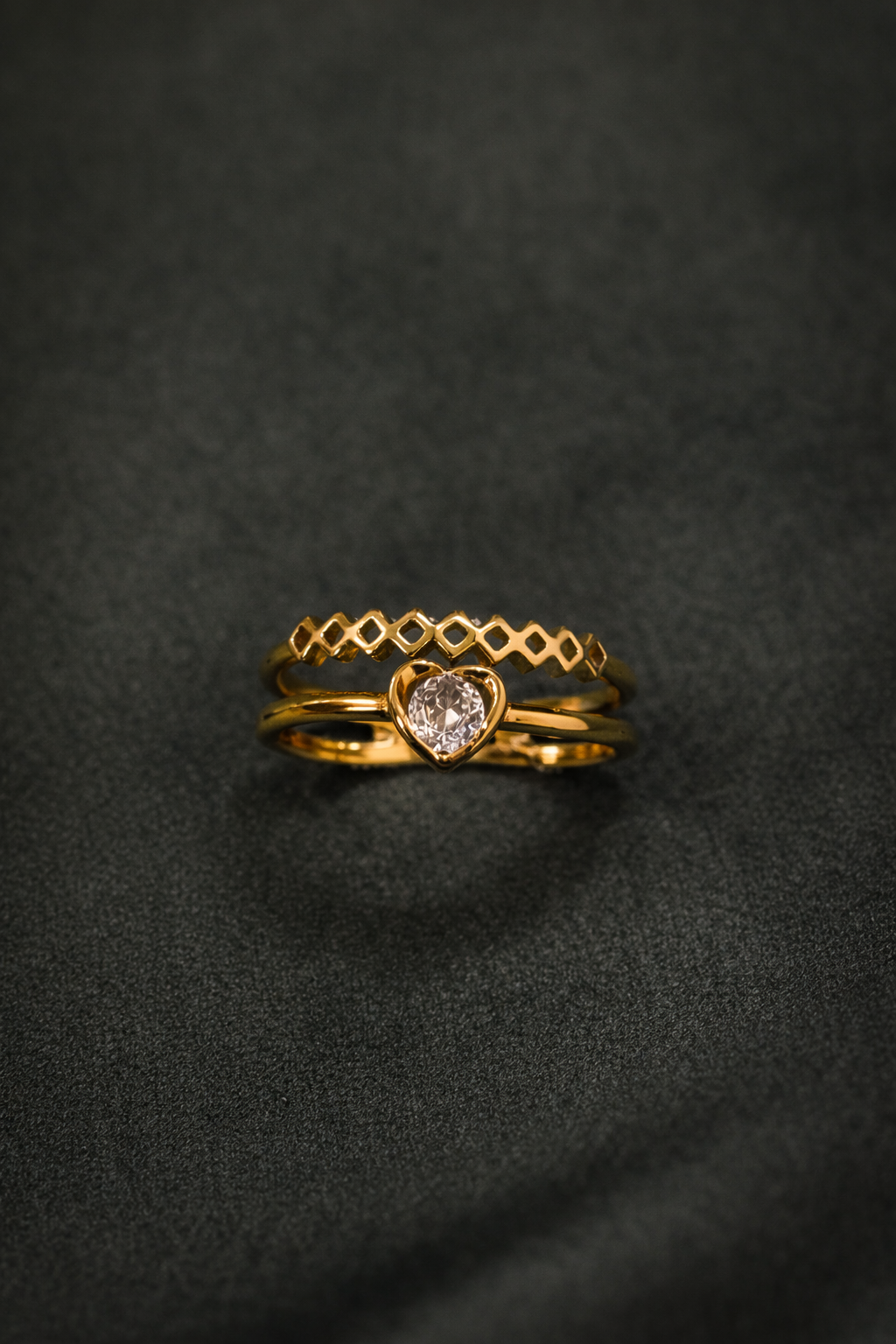 Love Spark Double Band Ring