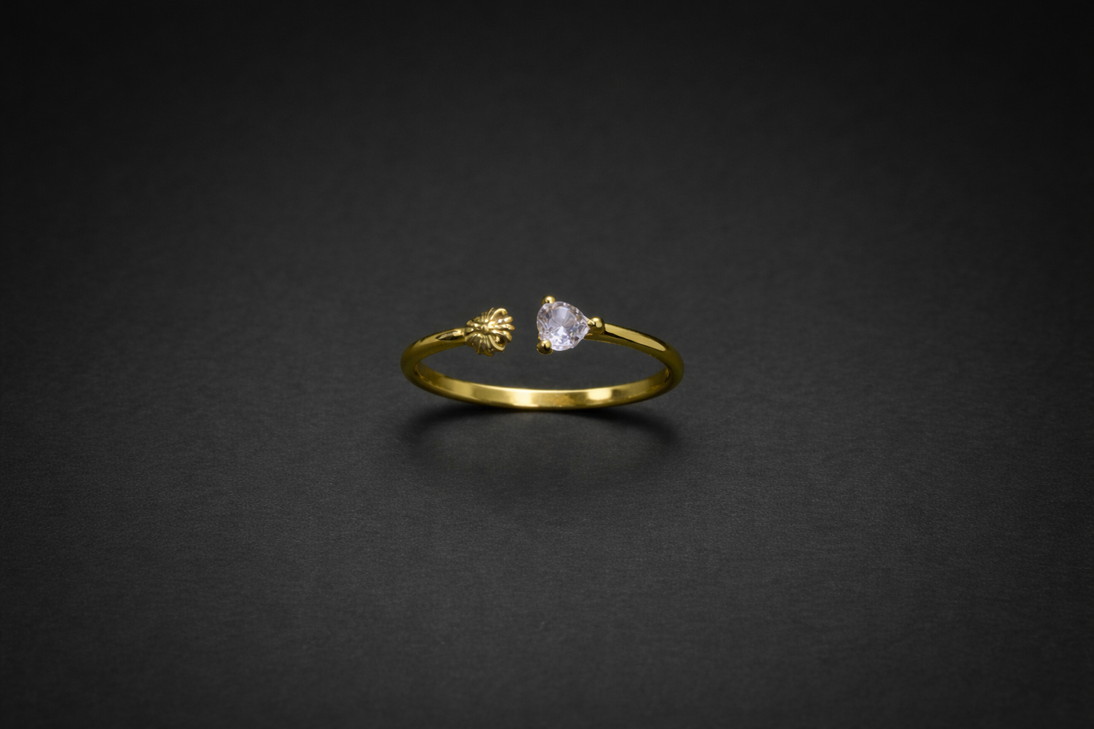 Luna Flower Crystal Ring