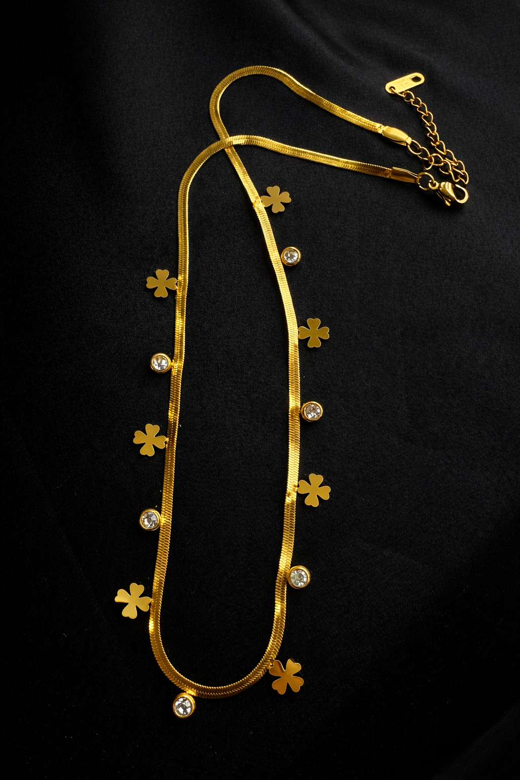 Gold Charm Gold Snake Chain Necklace