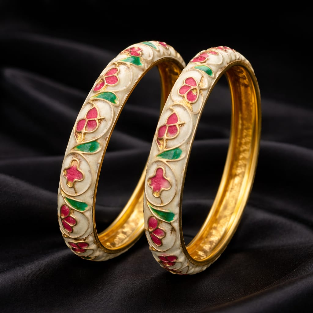 Floral Meenakari Bangles