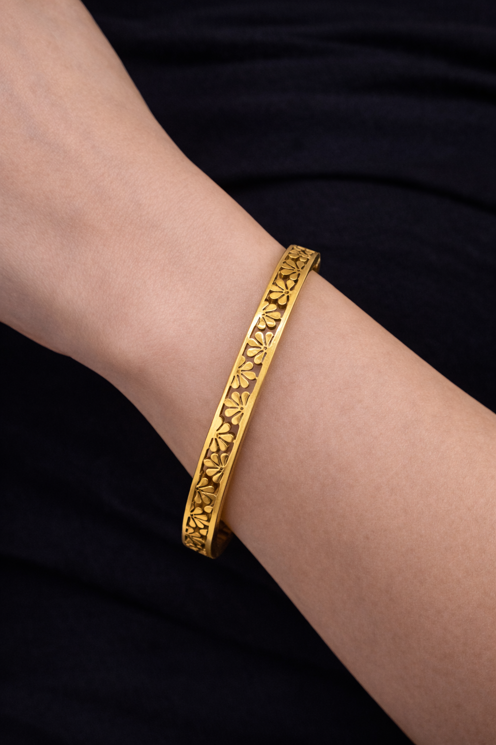 Golden Blossom Bangle