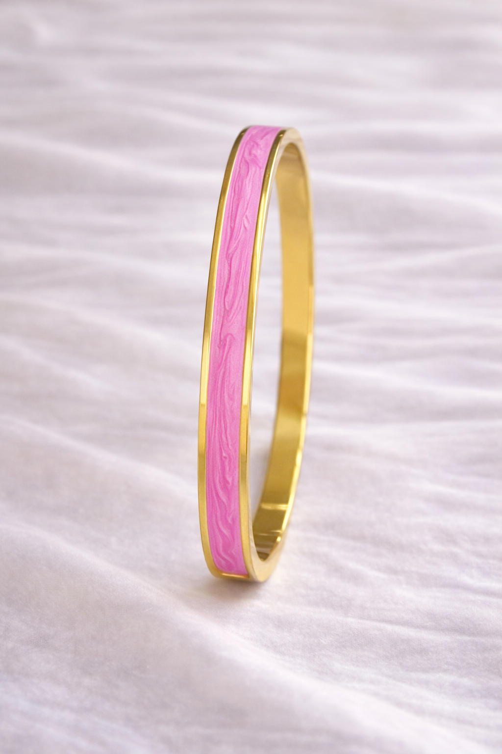 Slim Enamel Gold Bangle