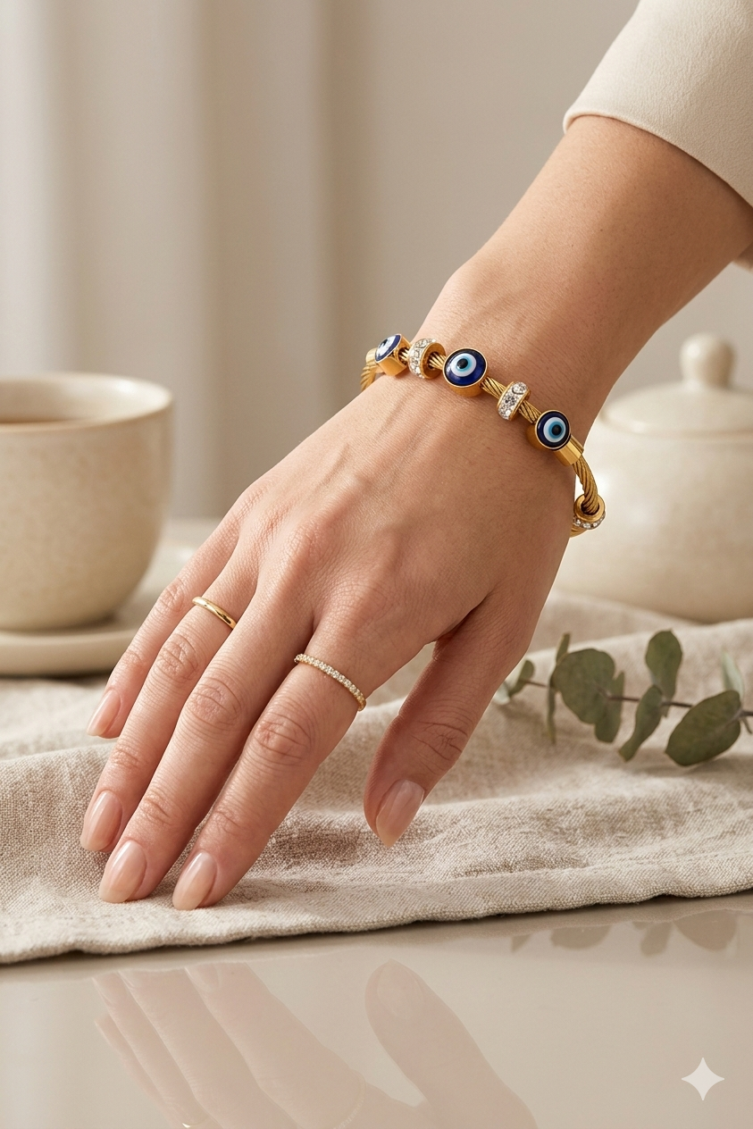 Guardian Eye Gold Bangle