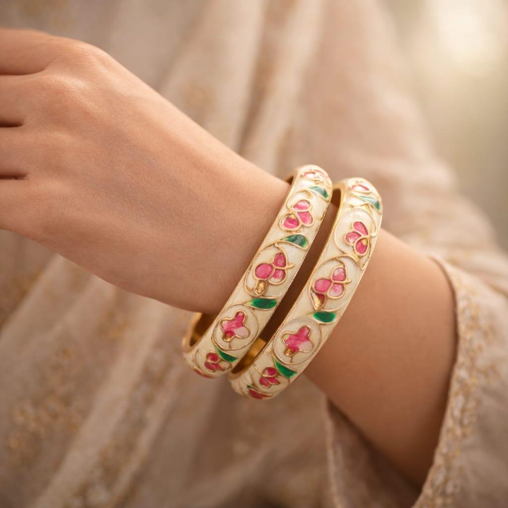 Floral Meenakari Bangles