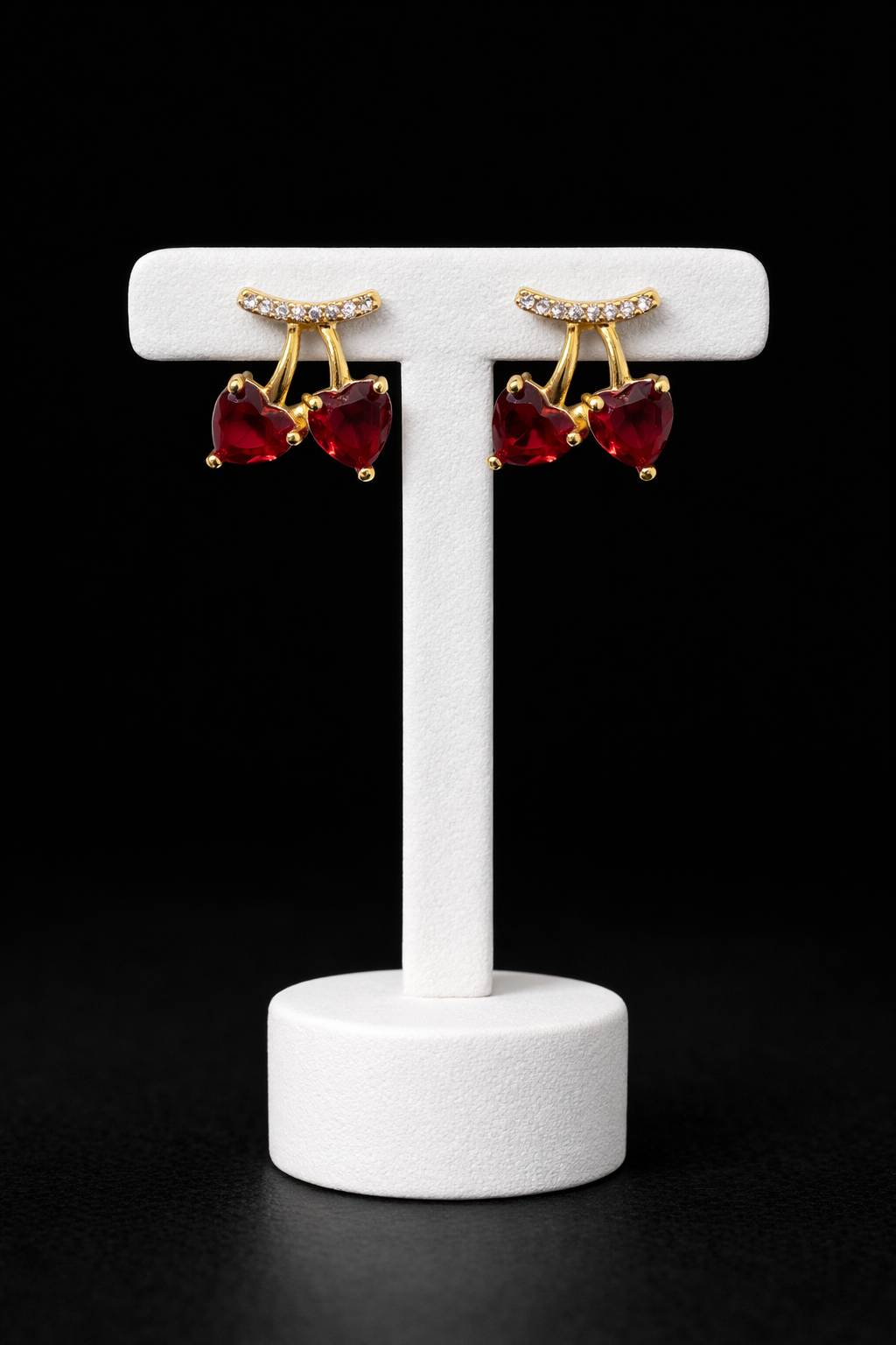 Golden Cherry Love Earrings