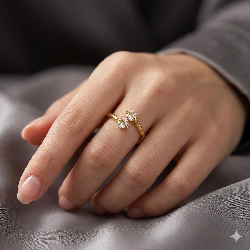 Luna Twin Spark Ring