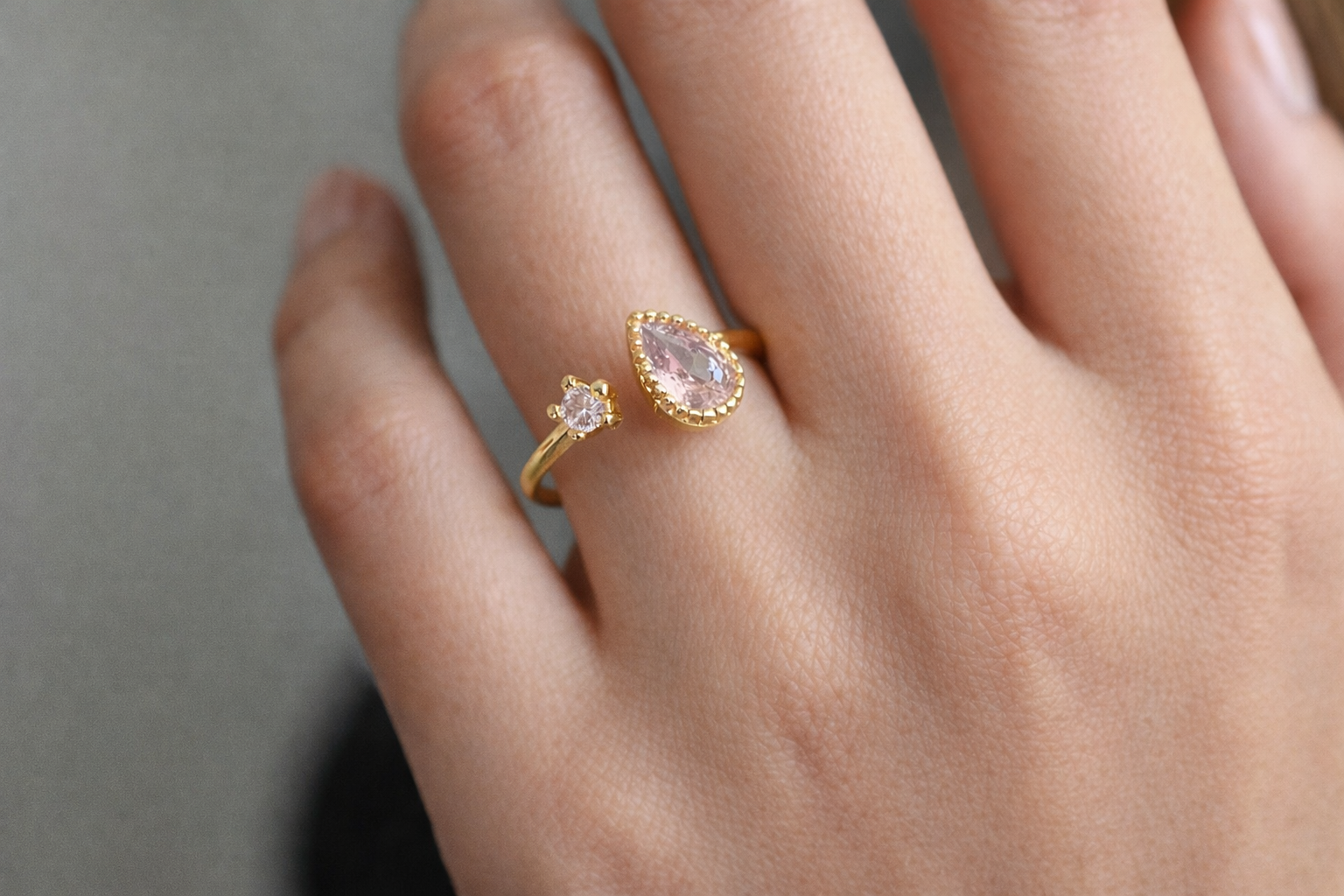 Rose Petal Glow Ring