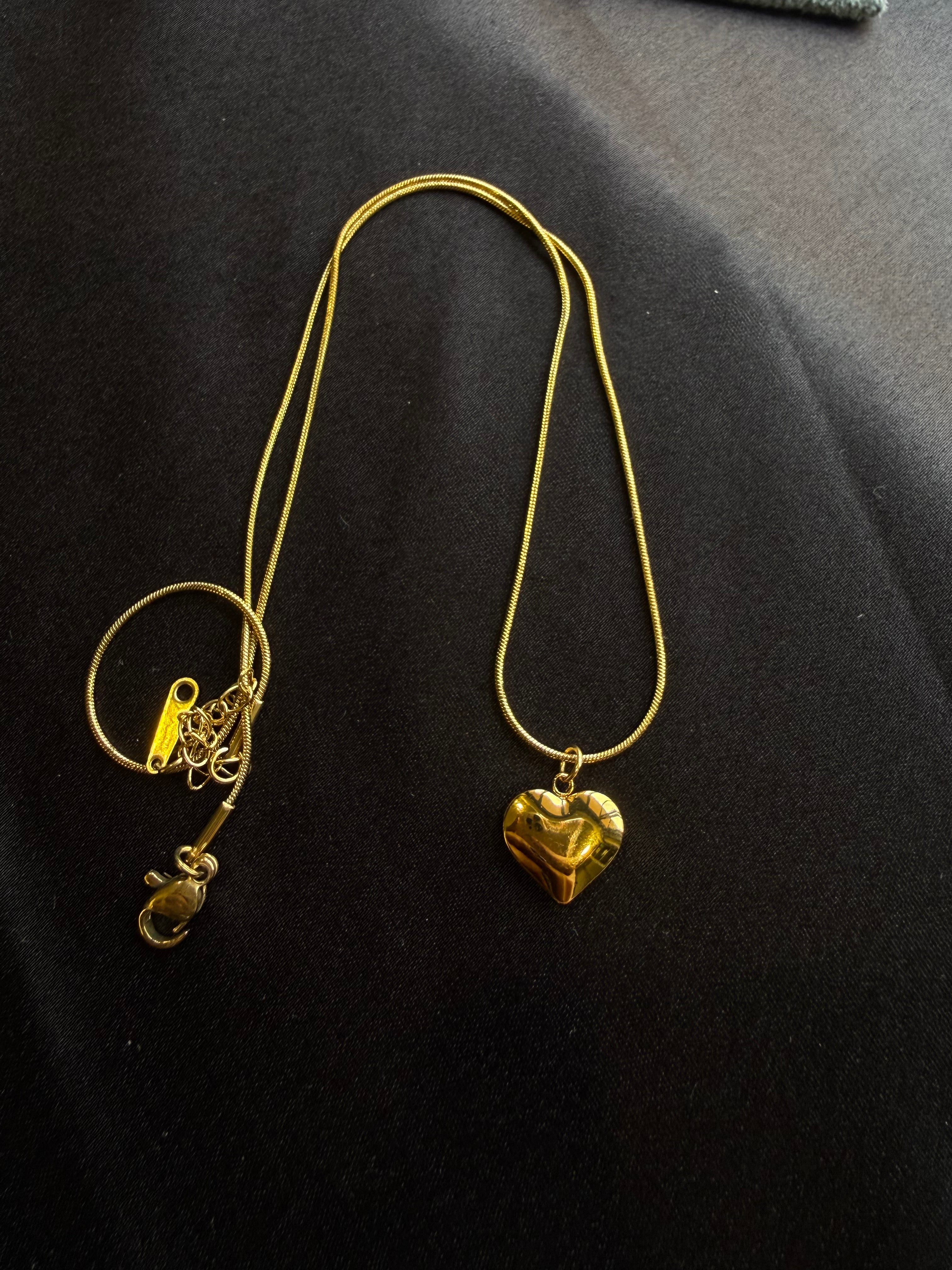 Classic Gold Heart Pendant Necklace