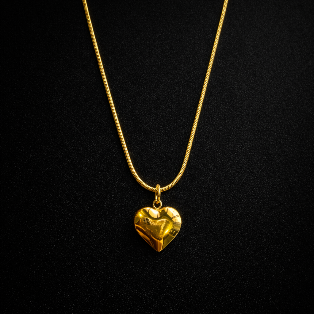 Classic Gold Heart Pendant Necklace