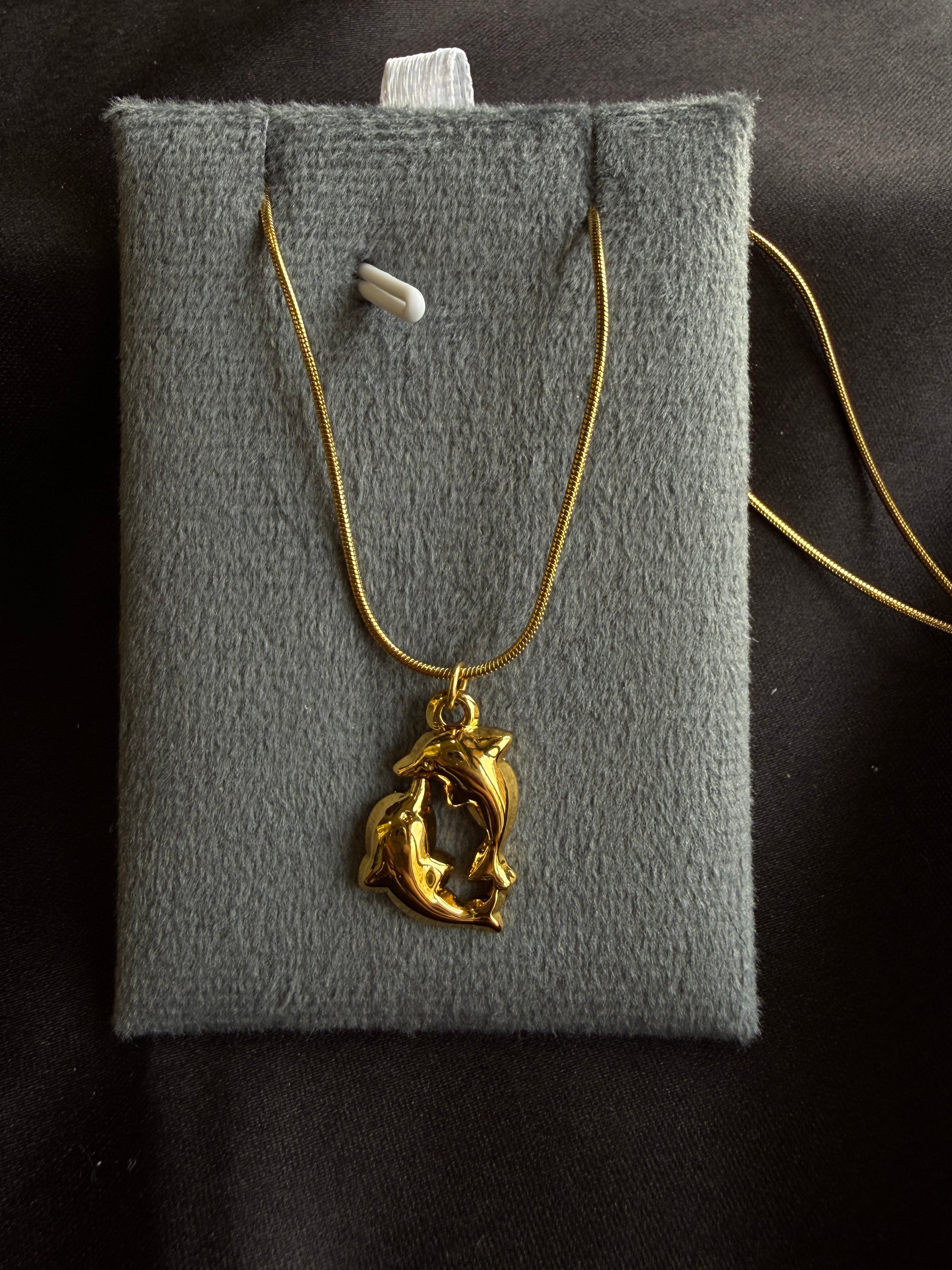Celestial Charm Gold Pendant Necklace