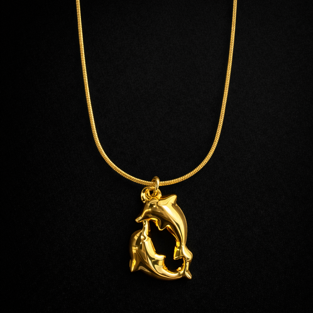 Celestial Charm Gold Pendant Necklace