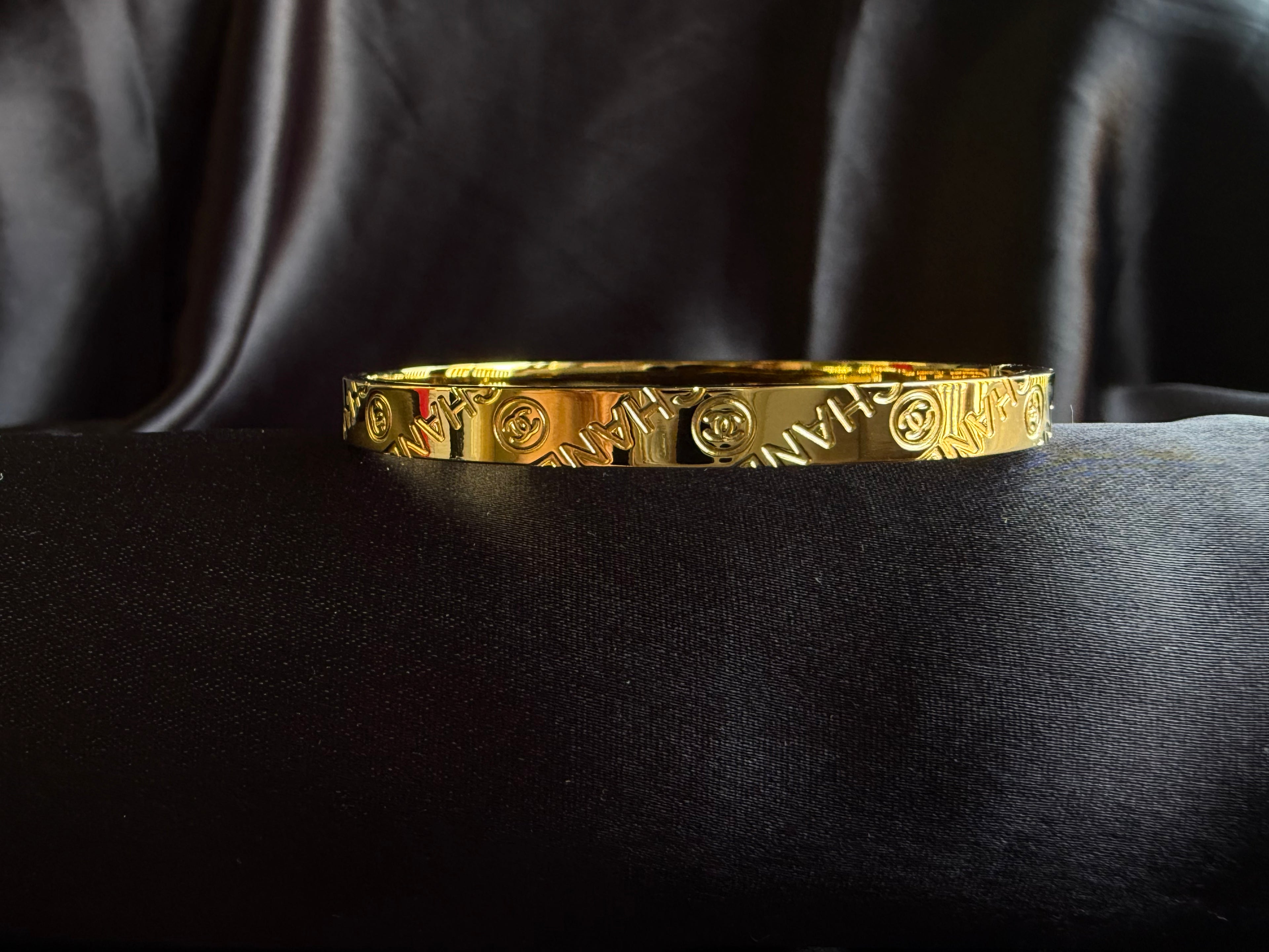 Chanel-Inspired Gold Bangle