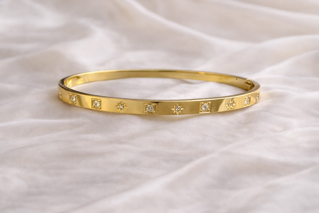 Starlume Gold Crystal baby Bangle