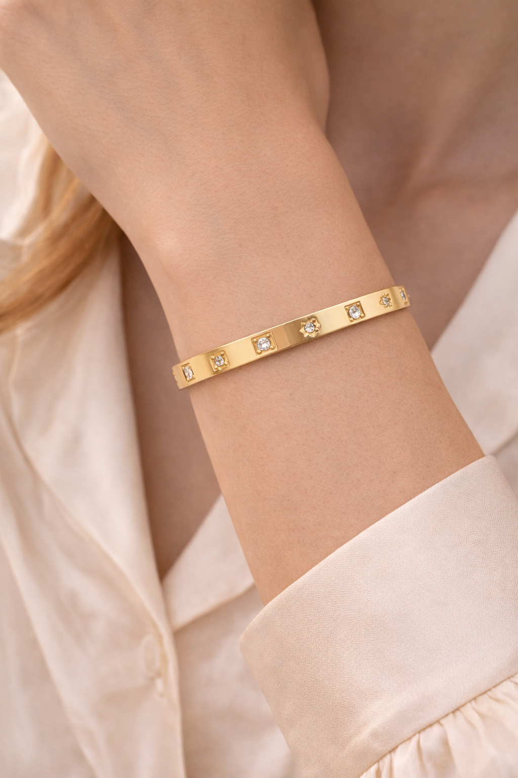 Starlume Gold Crystal baby Bangle