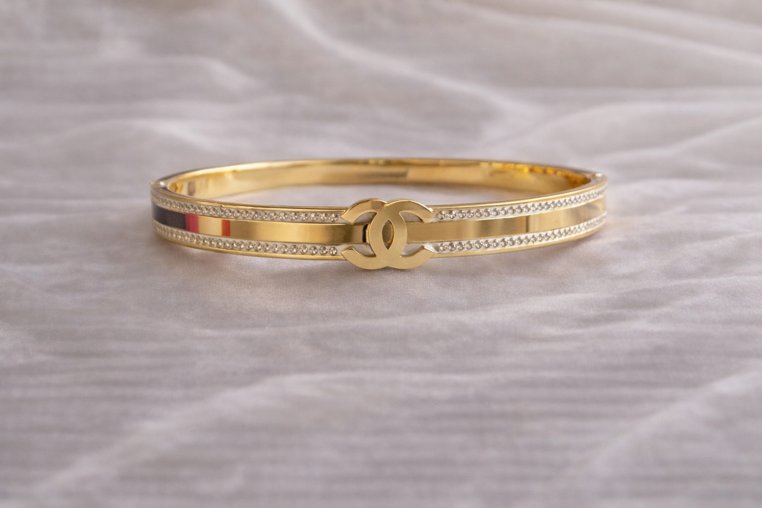 Chanel-Inspired Gold Bangle