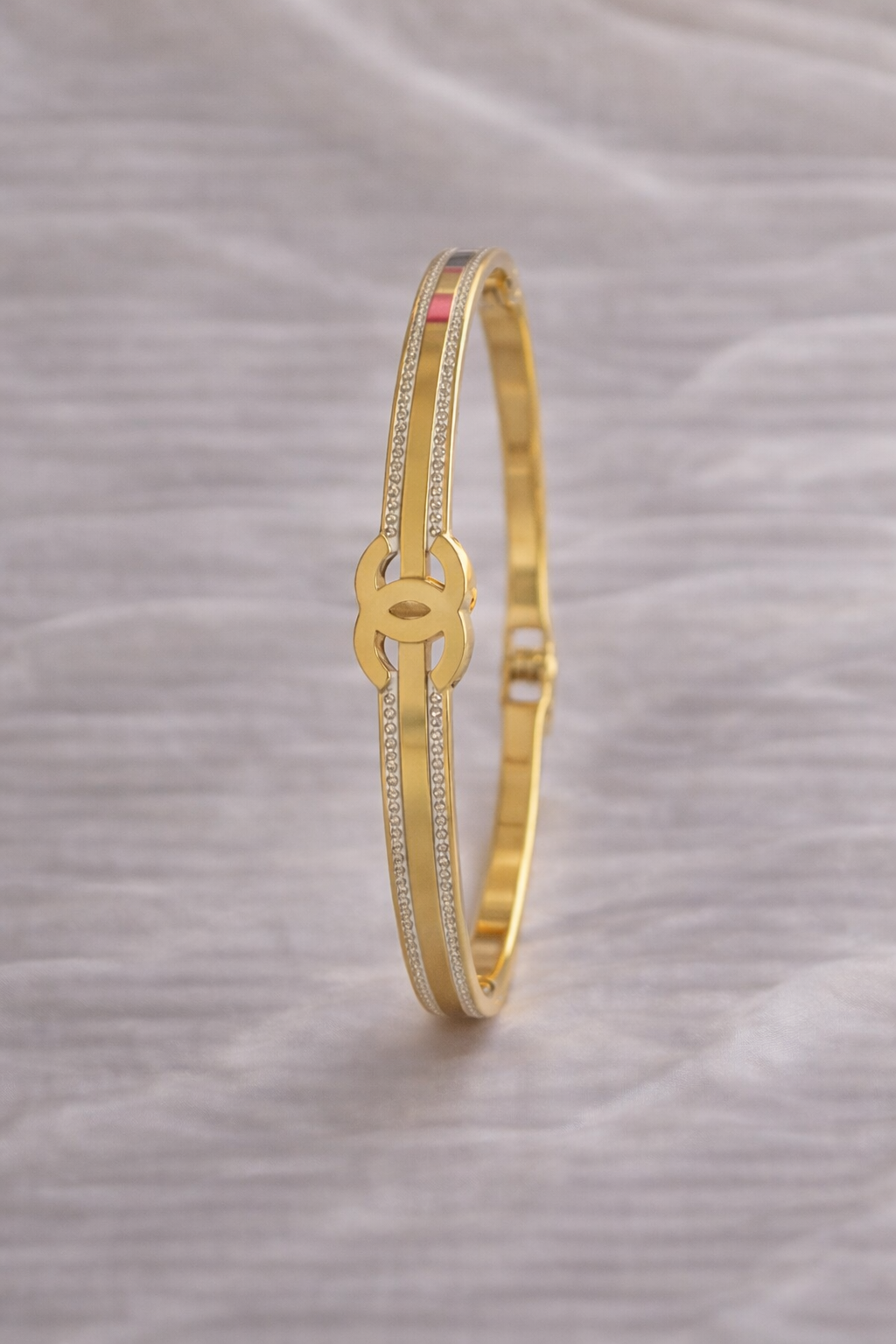 Chanel-Inspired Gold Bangle