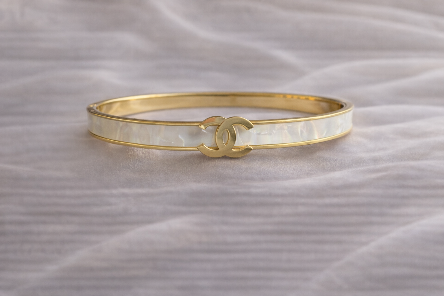 Chanel-Inspired Gold Bangle