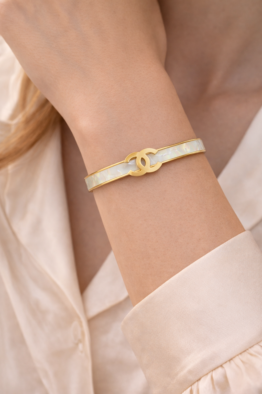Chanel-Inspired Gold Bangle