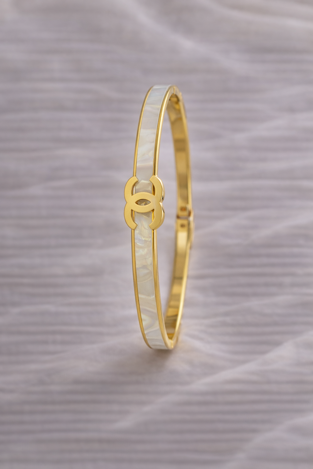 Chanel-Inspired Gold Bangle