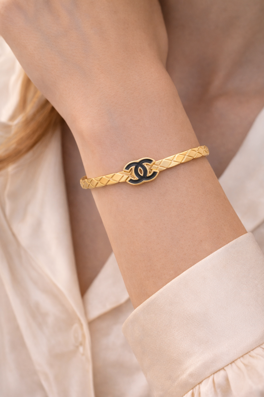 Chanel-Inspired Gold Bangle