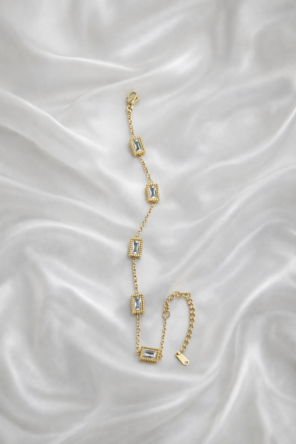 Baguette Stone Gold Bracelet