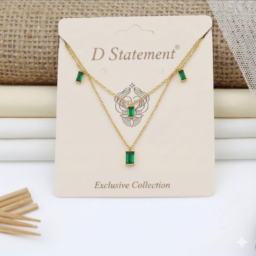 Layered Emerald Necklace