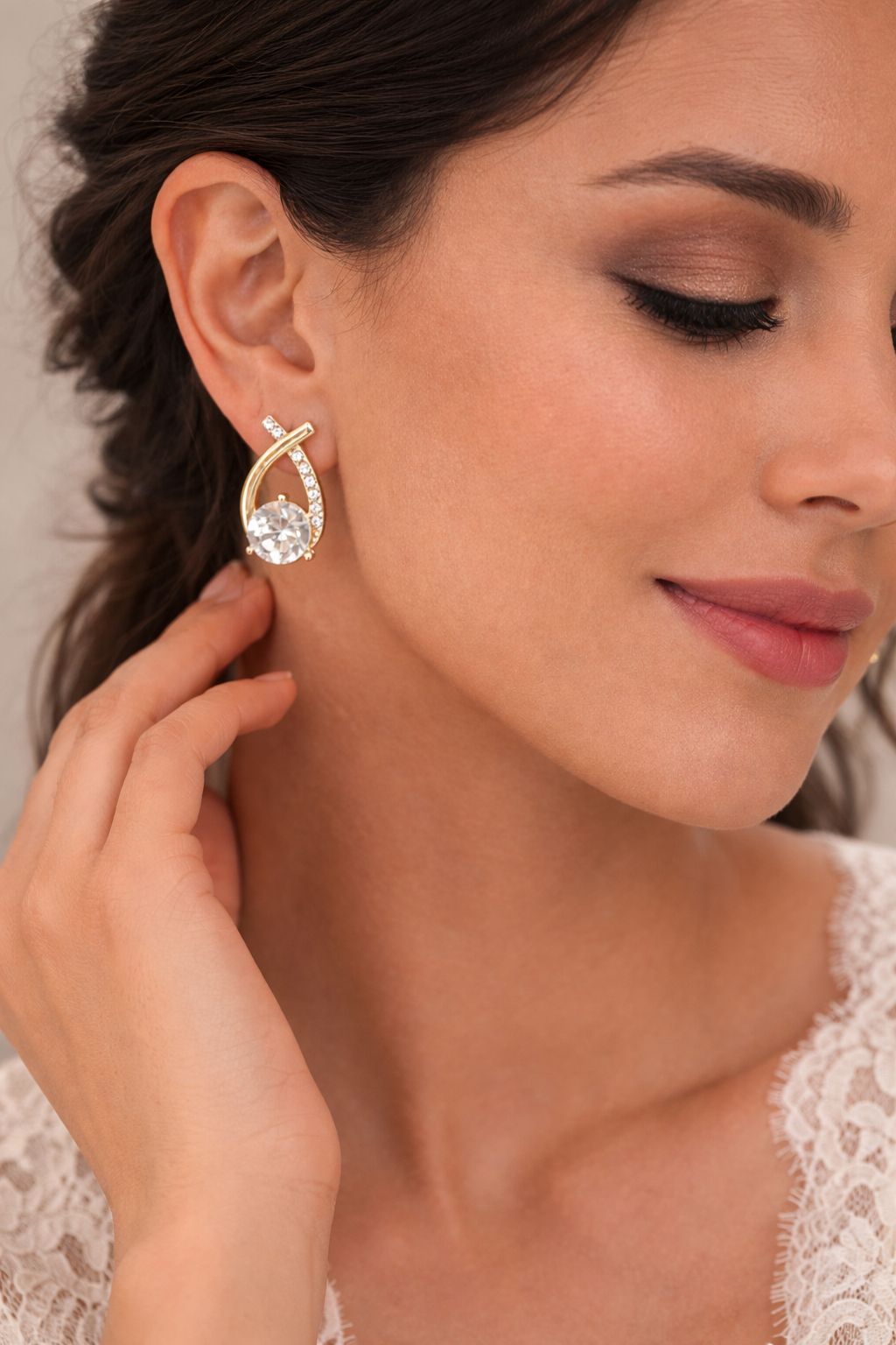 Celestia Gold Teardrop Earrings